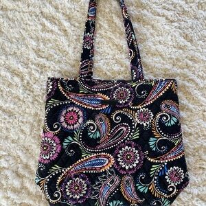 Vera Bradley Black Paisley Tote Bag